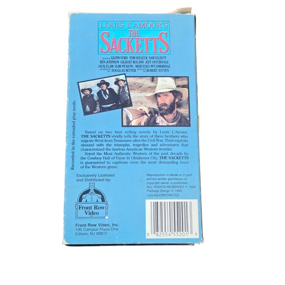 The Sacketts Double VHS Tape Set Video 1980 Tom Selleck Western Drama - Picture 2 of 14